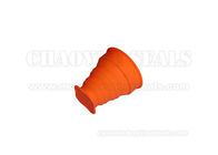Orange Color Custom Rubber Products Food Grade Compliant Silicone Folding Cup