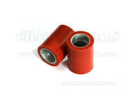 中国 堅く赤いシリコーン注文のゴム製プロダクト上塗を施してある亜鉛鉄はゴム製ローラーを分けます 会社