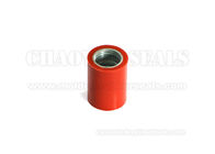 Hard Red Silicone Custom Rubber Products Coated Zinc Iron Parts Rubber Roller