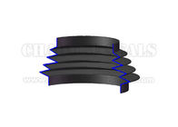Black Nitrile Buna N Custom Rubber Bellows Oil Resistance For Papermaking Equipment