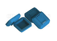 Molded Square Shape Blue Silicone Rubber Suction Cups For Vacumme Absorption PCB Board