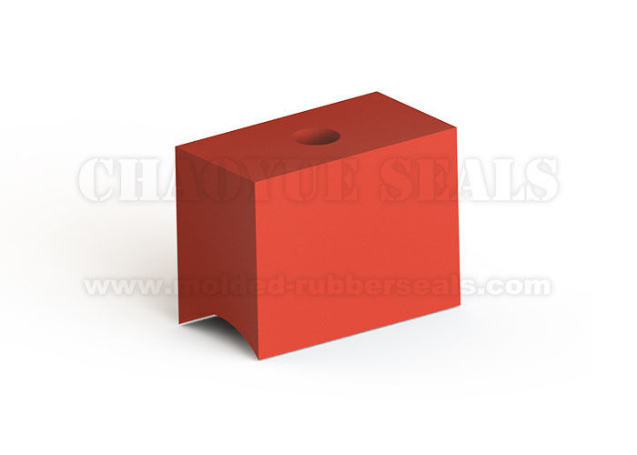 Customized Rectangle Red Color Industrial Silicone Rubber Suction Cups For Paper Making Machine
